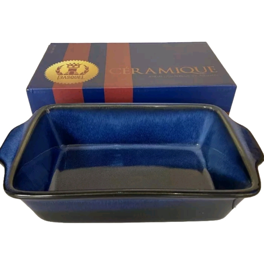 Basque Blue Bakeware Loaf Pan Oven Ware